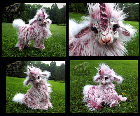 -SOLD-Hand Made Poseable Baby Cotton Candy Unicorn