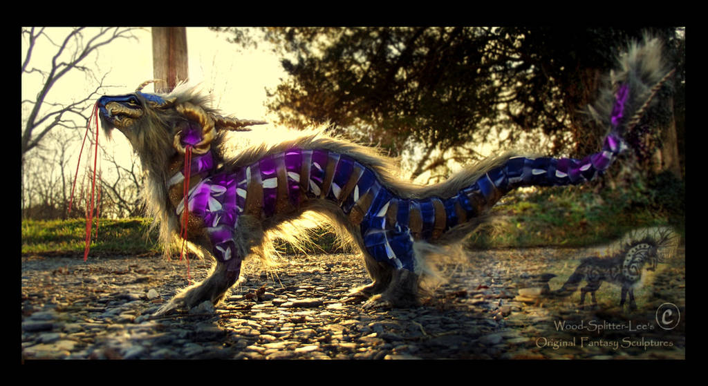 -SOLD-Hand Made Poseable Fantasy Dragon Guardian! by Wood-Splitter-Lee