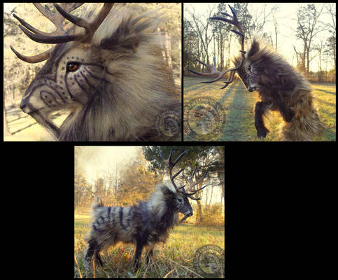 -SOLD-Hand Made Poseable Fantasy Prehistoric Stag!