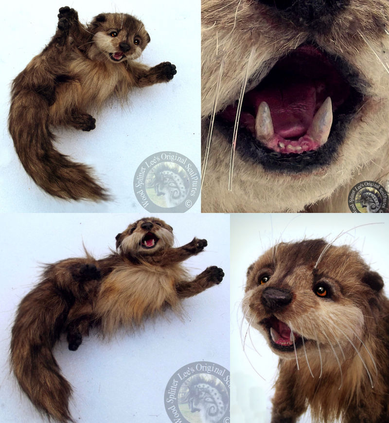 -SOLD- Hand Made Poseable Realistic Otter! by Wood-Splitter-Lee