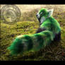 SOLD- Hand Made Poseable Fantasy Green Panda