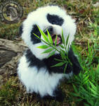 --SOLD--HAND MADE Poseable Baby Panda! by Wood-Splitter-Lee