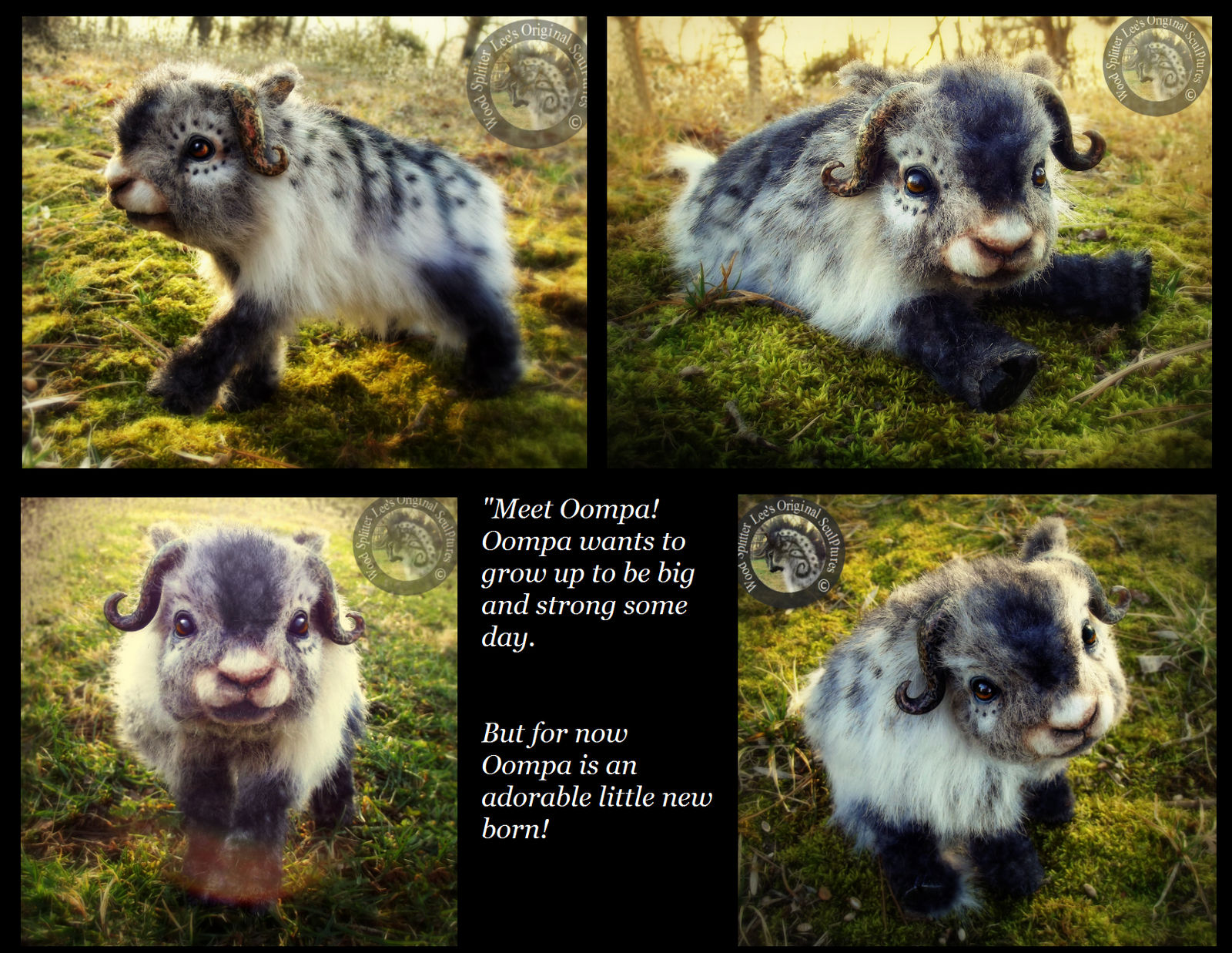 -SOLD-HAND MADE Poseable Fantasy Baby Muskox!