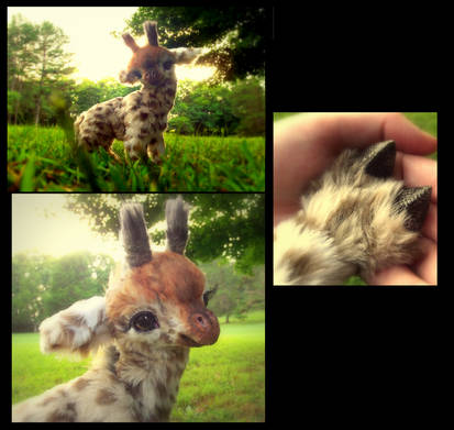 HAND MADE Poseable Baby Giraffe!