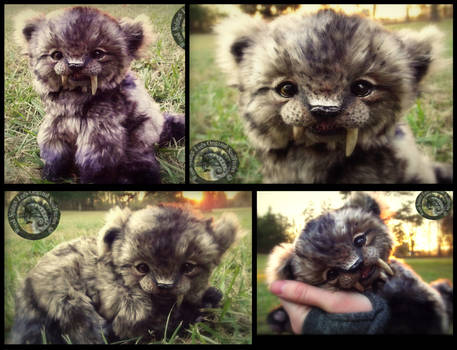 SOLD- HAND MADE Poseable Baby Sabertooth Tiger! by Wood-Splitter-Lee