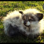 SOLD HAND MADE Poseable Baby Arctic Fox Kit!