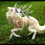 SOLD Handmade Poseable Guardian Stag of the Wind