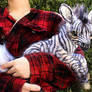 Sold,  Poseable Baby Zebra!