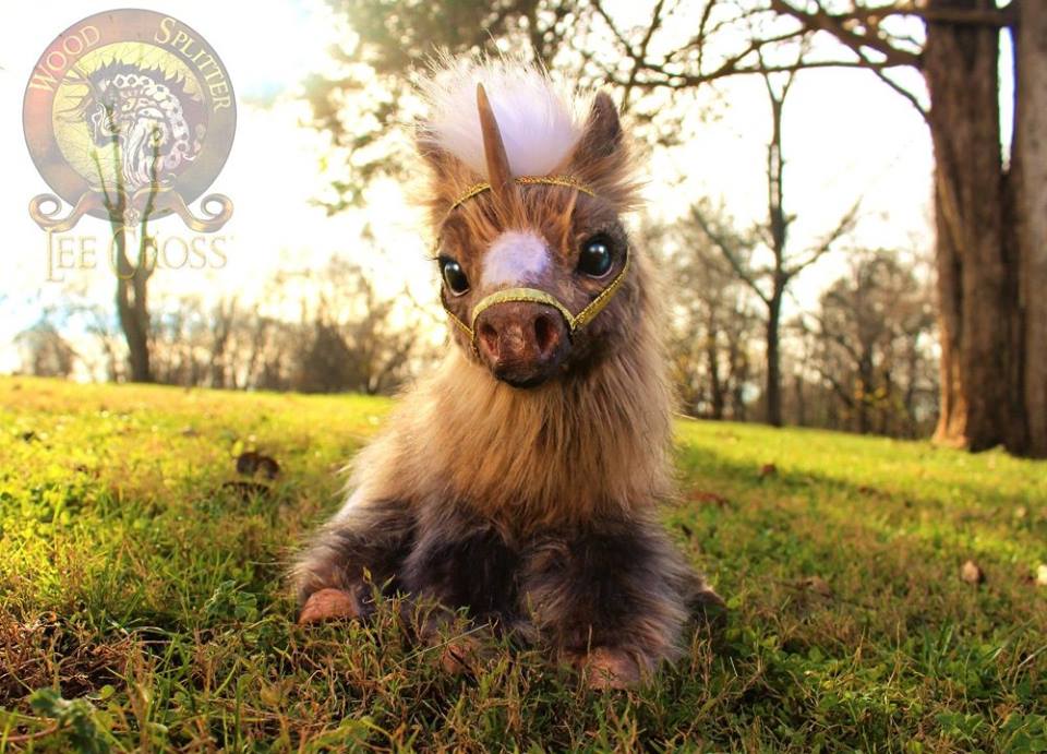 Sold, Poseable Golden Baby Unicorn!