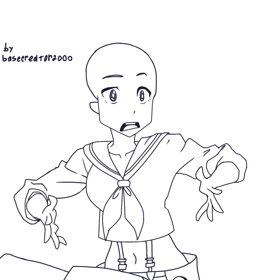 Anime girl on clothes BASE by basecreator2000 on DeviantArt