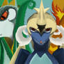 Pokemon Starter Trio: Serperior, Emboar, Samurott