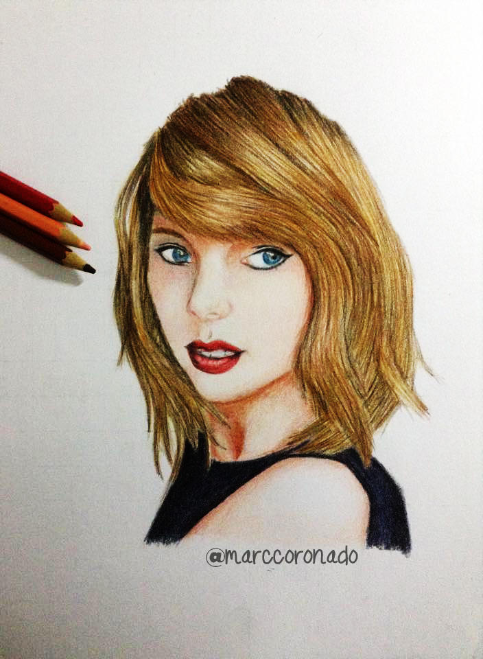 Taylor Swift [Colored pencil drawing] — Steemit