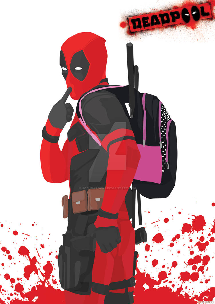 Block colour illustration of Deadpool by JoshuaRocks on DeviantArt