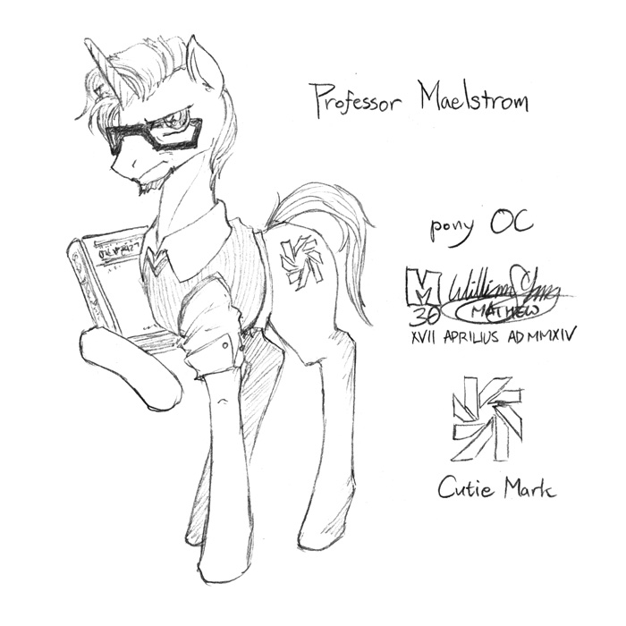 Professor Maelstrom, Pony OC (sketch)