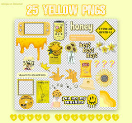 Yellow PNG Pack +textures by Miwqua