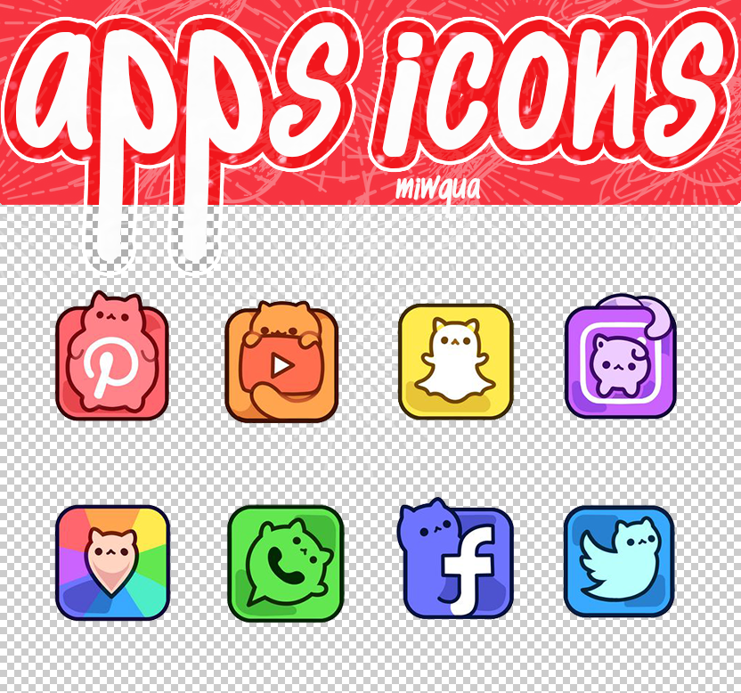 CUTE APP ICONS @miwqua by miwqua on DeviantArt