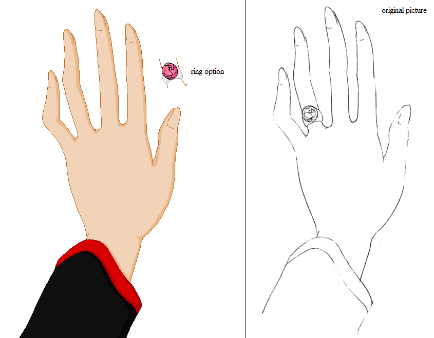 Anime girl holding out hand