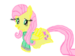 Fluttershy wearing a north face by beatlebabe96