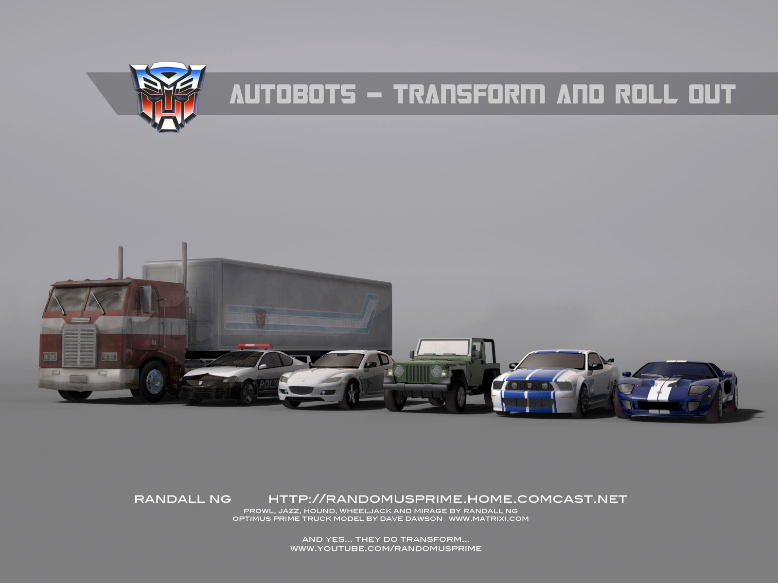 Autobots - Roll out. 3d lineup