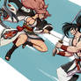 Baiken Vs Haohmaru (Blue background)