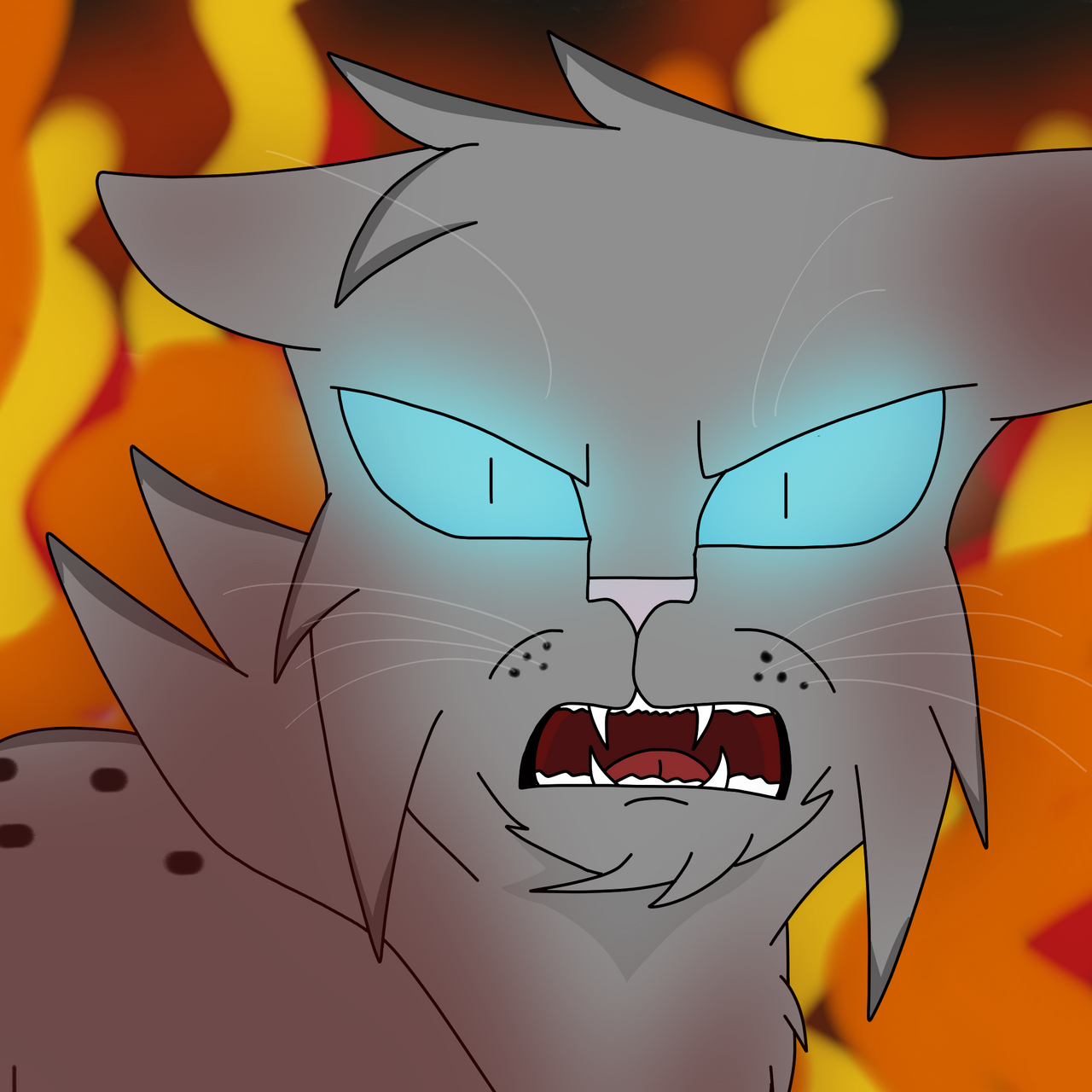 Ashfur Fire Scene by Catpaw616 on DeviantArt
