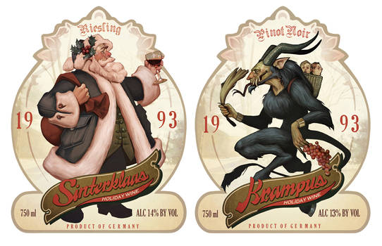 Holiday Wine Labels