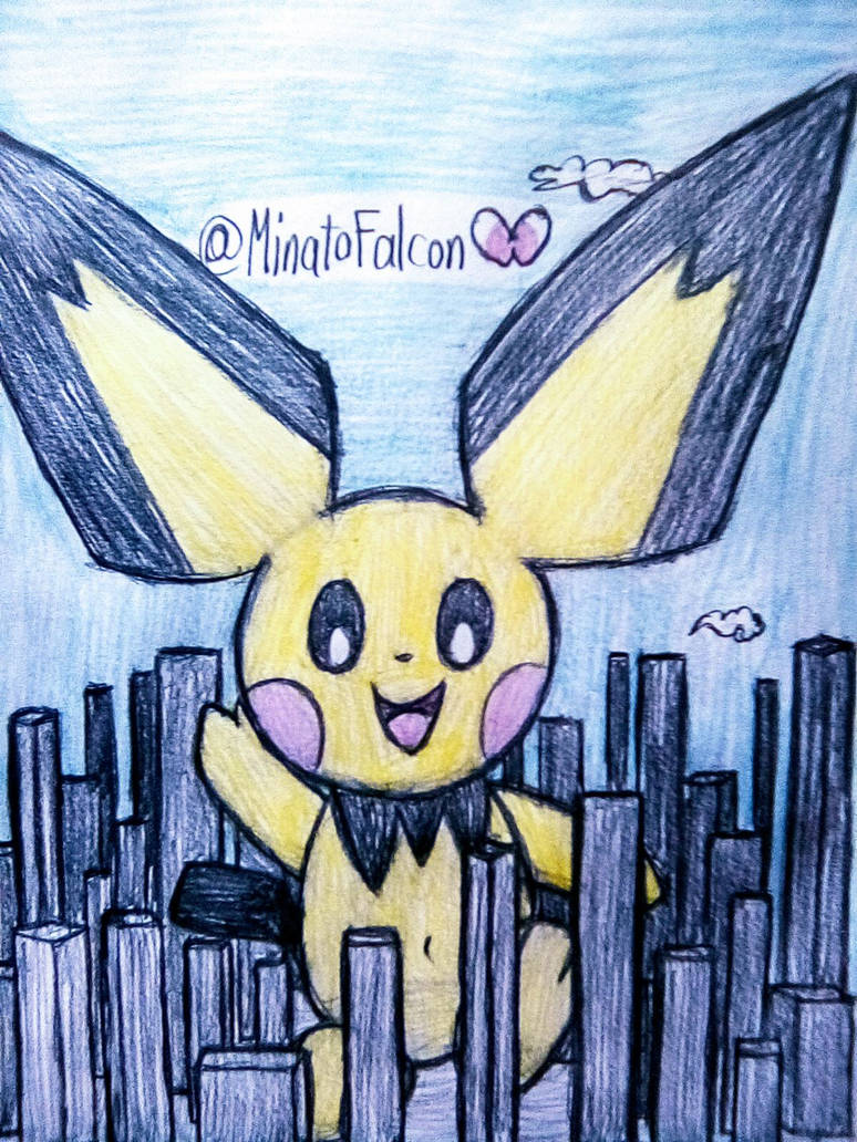 Pichu Grumpy Giant Pichu! by MinatoFalcon on DeviantArt