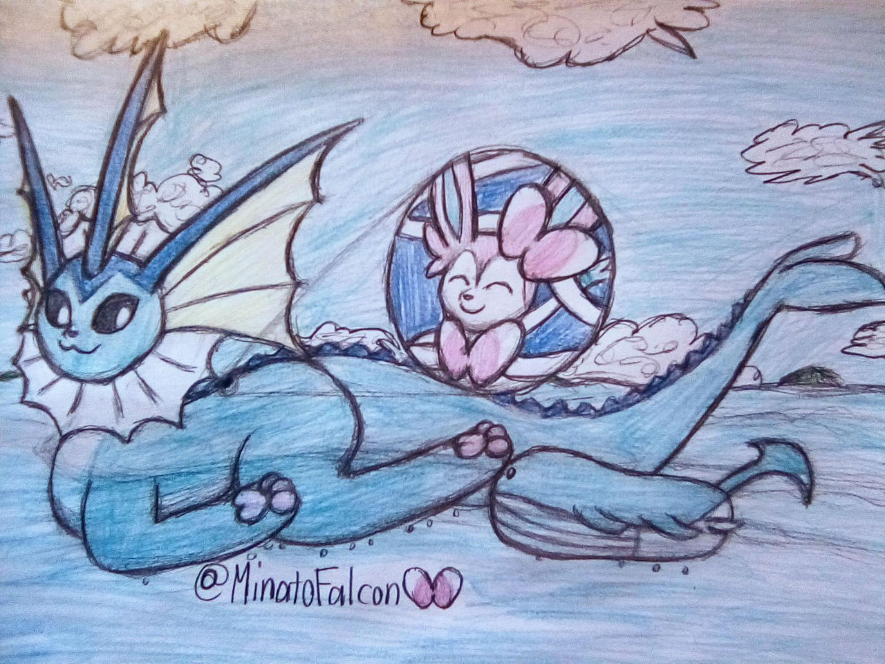 Sylveon Riding The Giant Vaporeon By MinatoFalcon On DeviantArt sylveon-riding-the-giant-vaporeon-by-minatofalcon-on-deviantart