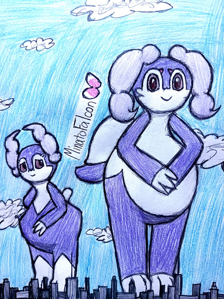 Indeedee Inflation The two giant Indeedee! by MinatoFalcon on DeviantArt