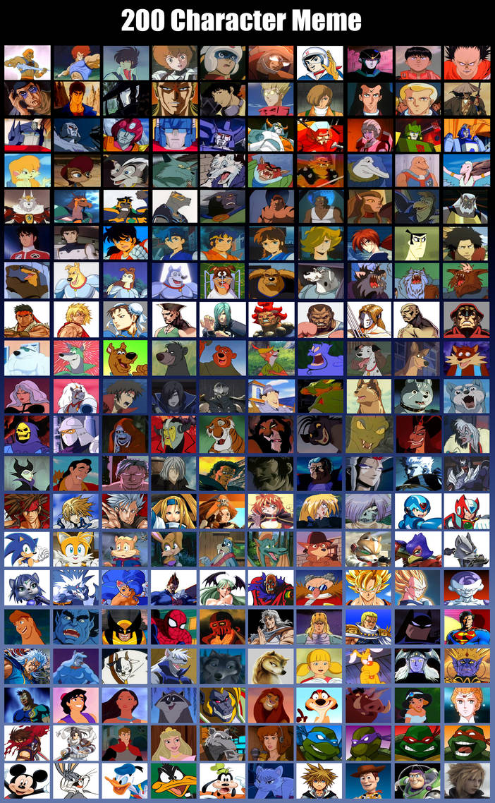 200 Character Meme by MDTartist83 on DeviantArt