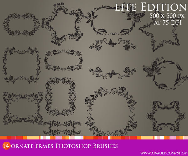 Ornate Frame Photoshop Brushes