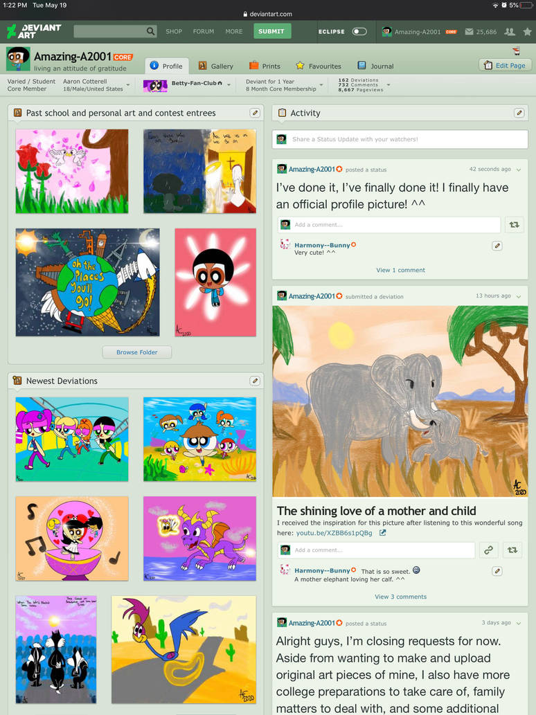 Old deviantart page design #2 by Amazing-A2001 on DeviantArt