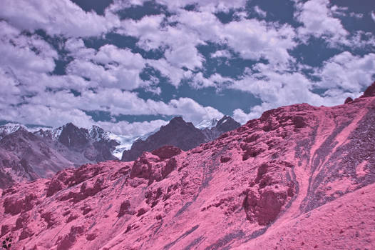 Infrapink mountains