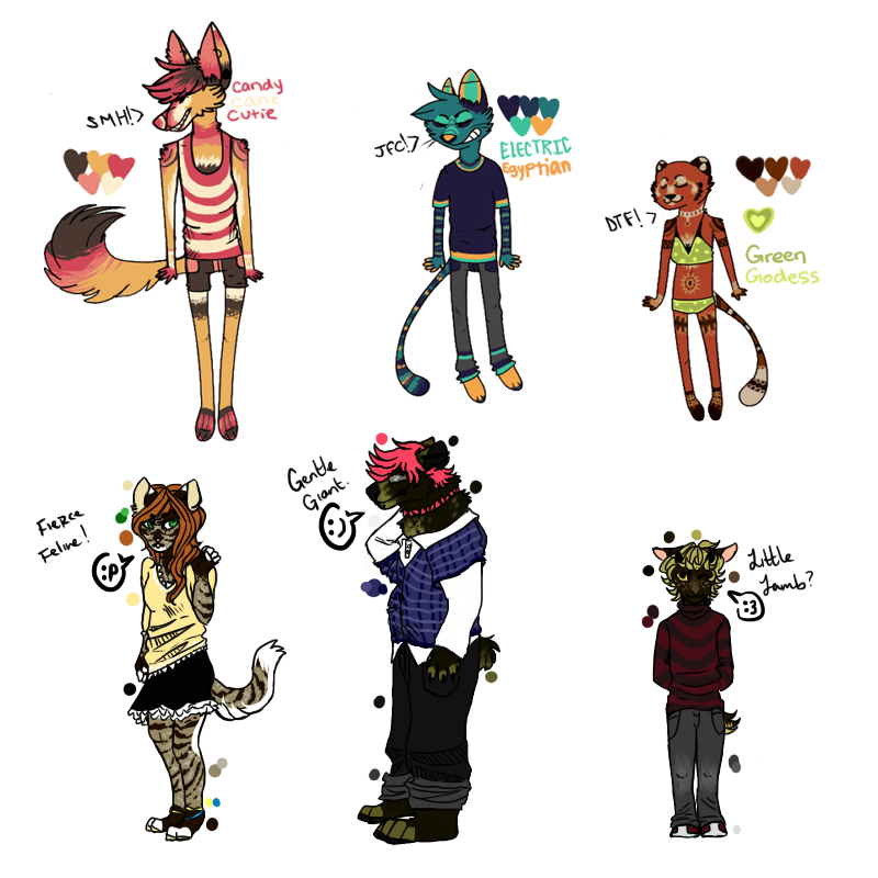 Collab Anthro Adopts! closed nerds