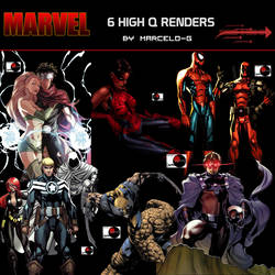 2 Marvel Comics Render Pack