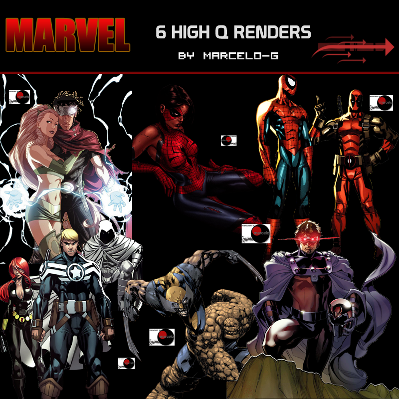 2 Marvel Comics Render Pack