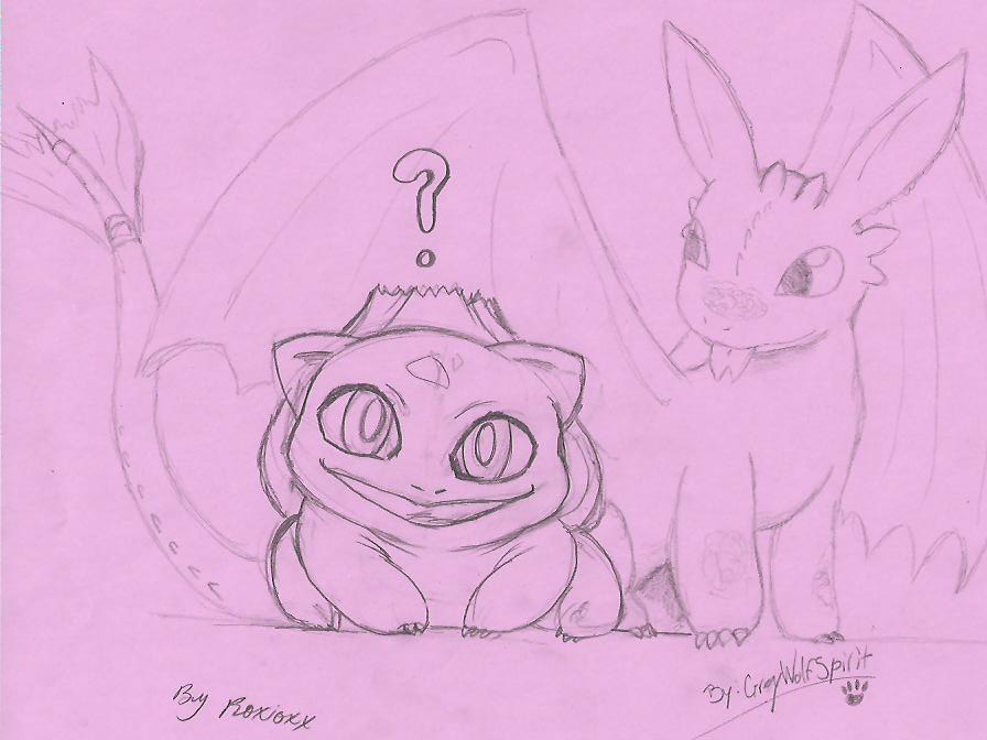 Bulbasaur and Toothless COLAB by roxioxx on DeviantArt
