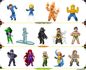 Fantastic Four sprites lineup