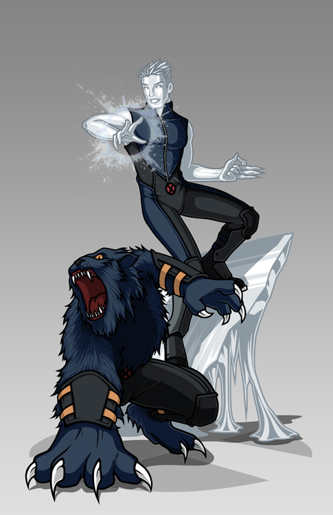 X-men Costume Redesign: Iceman and Beast