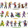 Young Marvel sprites lineup