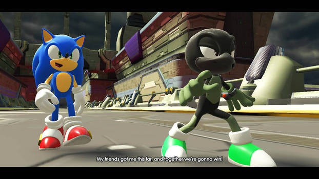 Sonic and Chris Ready to Fight