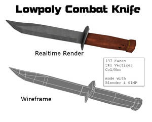 Lowpoly Combat Knife