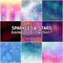 Sparkles and Stars background collection 1