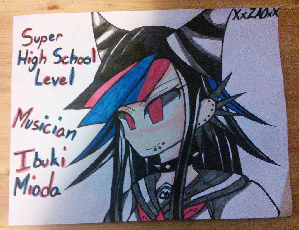 Ibuki Mioda Fanart (Traditional) by AlchemistOtaku on DeviantArt