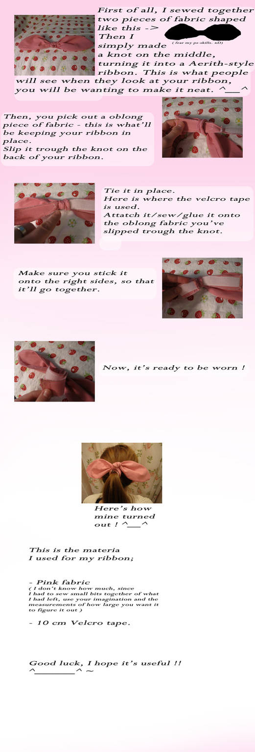 Aerith ribbon Mianju-style by ToriikoCosplay
