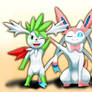 Shaymin and Sylveon