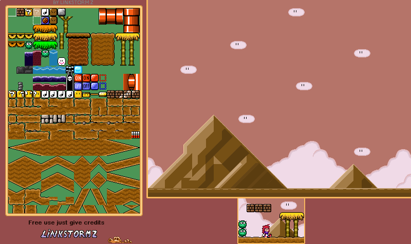Smw Block Hit SMW - Desert level by LinkstormZ on DeviantArt
