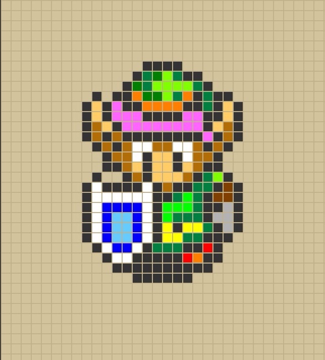 Legend of Zelda Link:With grid