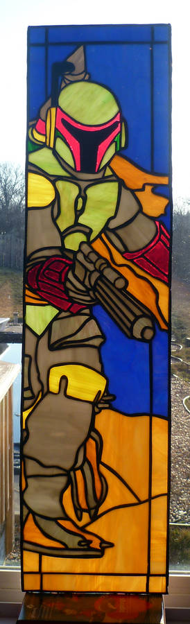 Boba Fett Stained Glass Wall Panel - Daylight