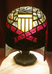 Judge Dredd Stained Glass Desk Lamp